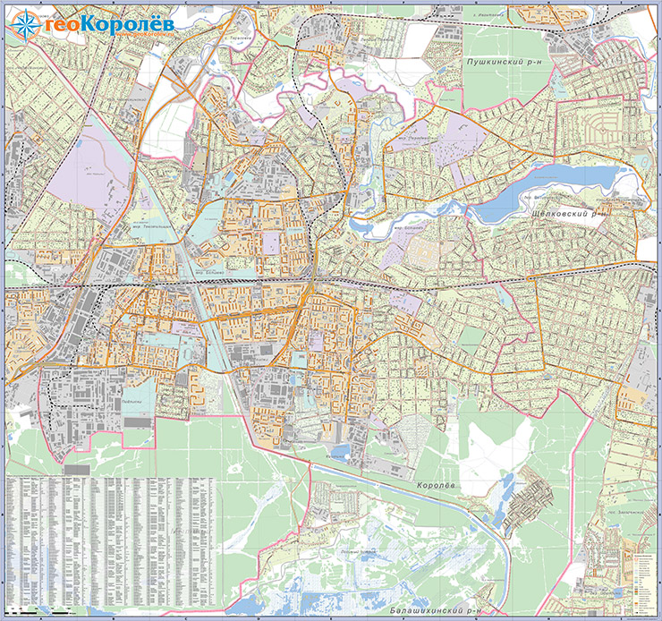 карта города Королёв