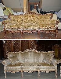 Полная реставрация дивана из Европы середины 20-го века