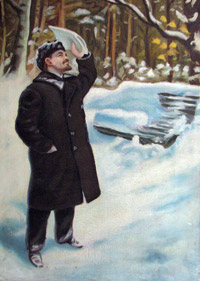 В.И. Ленин на прогулке