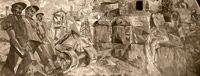 Стенная роспись в клубе Болшевской трудкоммуны