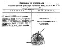 Приговор, вынесенный Тройкой УНКВД М.О. Сергию Никольскому