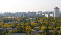 вид с высоты на город Королев