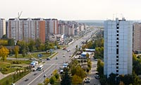вид на проспект Космонавтов города Королев